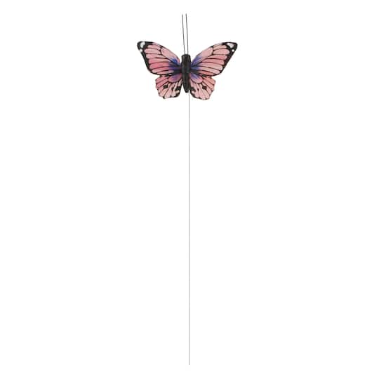 12 Packs: 10 ct. (120 total) Pink Feather Butterflies by Ashland®